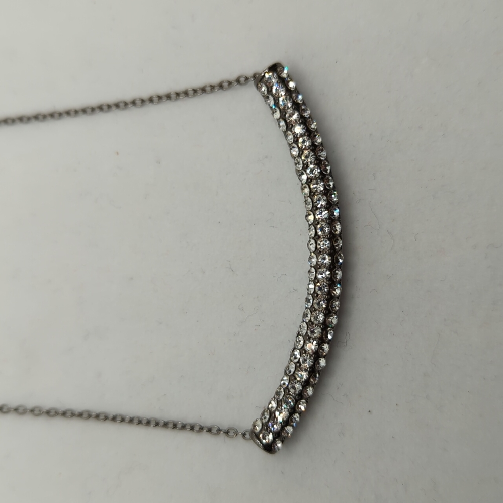 Rhinestone bar necklace